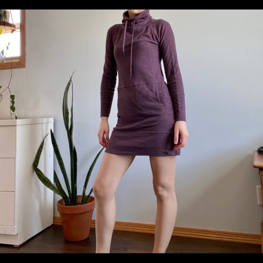 Prana cowl neck sweatshirt dress